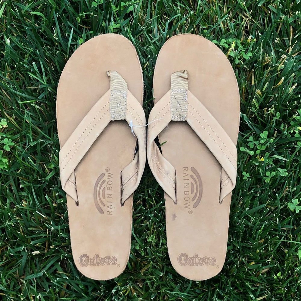 Women’s Rainbow Sandal Luxury Leather Single Layer